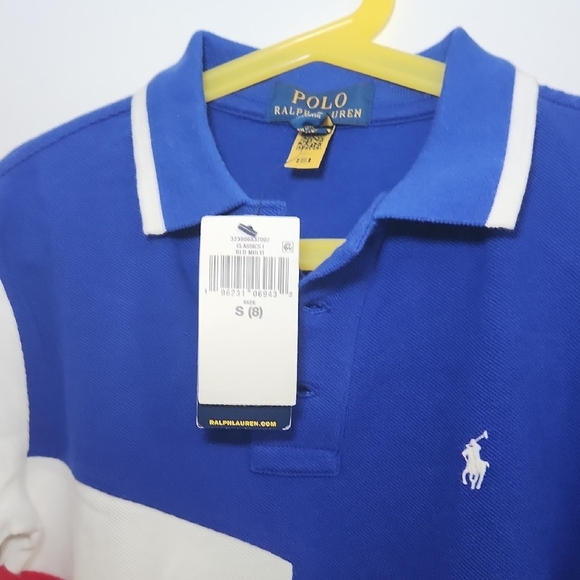 Ralph Lauren Kids Tri-Color Polo - Blue, Red, White - Picture 3 of 4